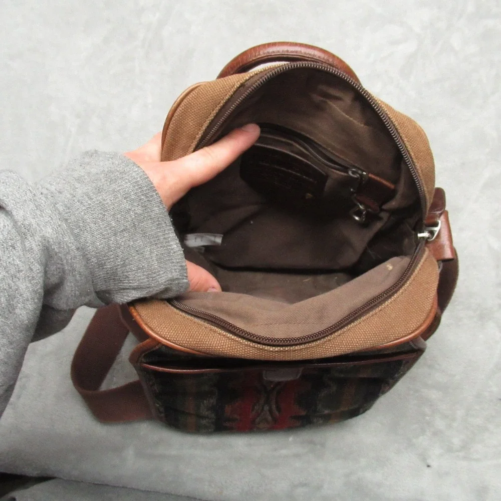 Pendleton‎ Wool Crossbody Bag Unisex One Size Brown Canvas Southwestern Travel
